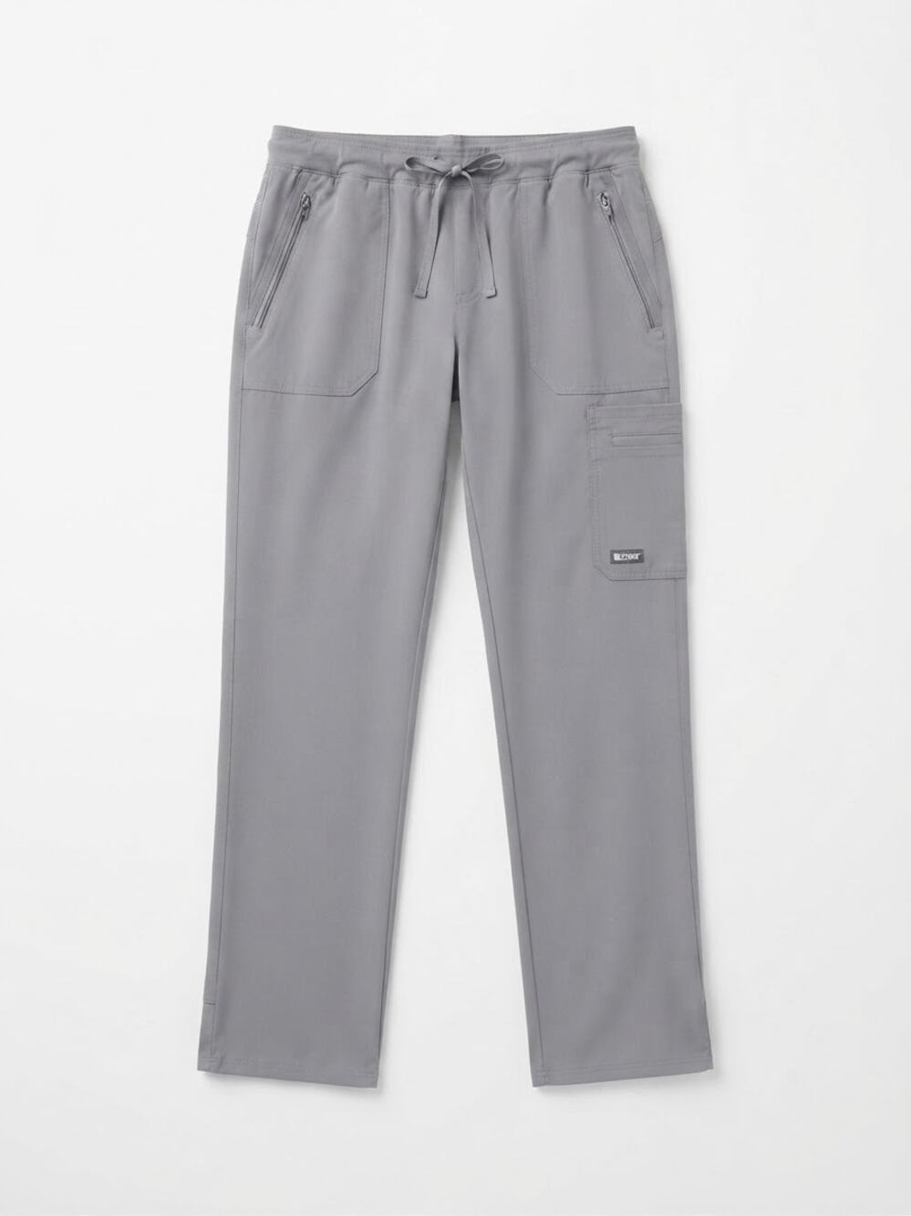 GREY'S ANATOMY BY BARCO Women Gray Impact Scrub Pants Size L Zip Pockets health